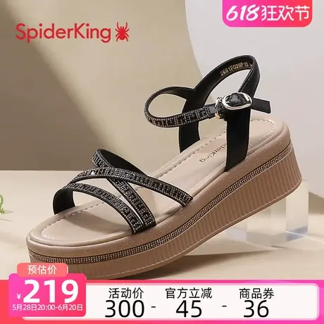 蜘蛛王凉鞋女款2025新款夏季外穿厚底配裙子绝美法式一字扣高跟鞋图片