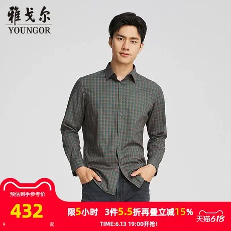 【商场同款】雅戈尔男士长袖衬衫春秋新款官方商务休闲长袖衬衫男商品大图