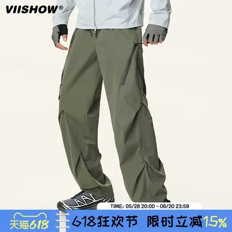 VIISHOW日系复古户外机能风束脚休闲裤男春季新品运动登山工装裤商品大图