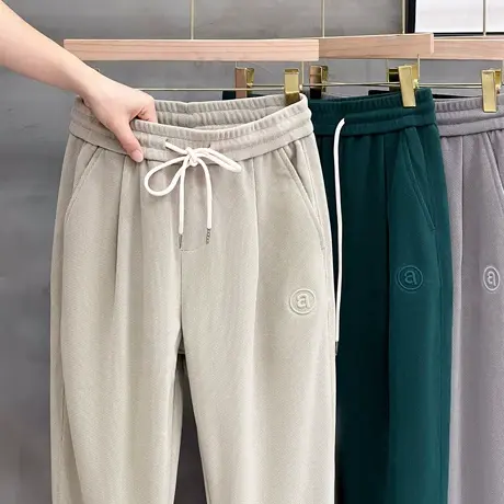 抽绳束脚裤男潮牌潮流运动哈伦长裤子男春秋季新款休闲裤男士秋冬图片