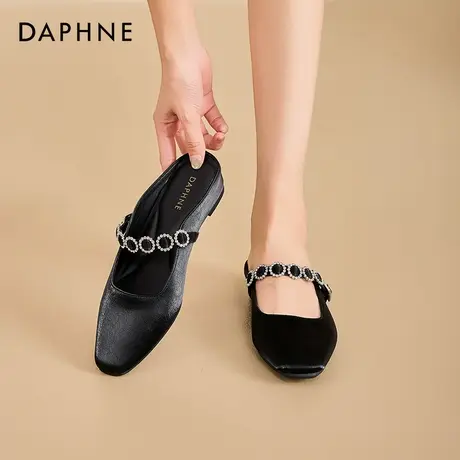 Daphne/达芙妮2025新款夏季女鞋法式玛丽珍鞋女仙女风平底穆勒鞋图片