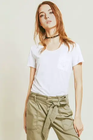 【直播间专享秒杀款】  LINC金羽杰网红纯棉短袖T恤女新款ins潮商品大图