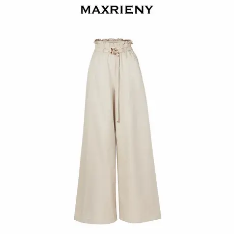 【奥莱】MAXRIENY复古芭蕾垂坠感阔腿裤长裤商品大图