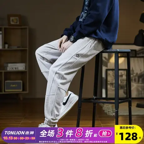唐狮2023秋季新款运动裤男士束脚裤卫裤宽松休闲裤子男潮牌商品大图