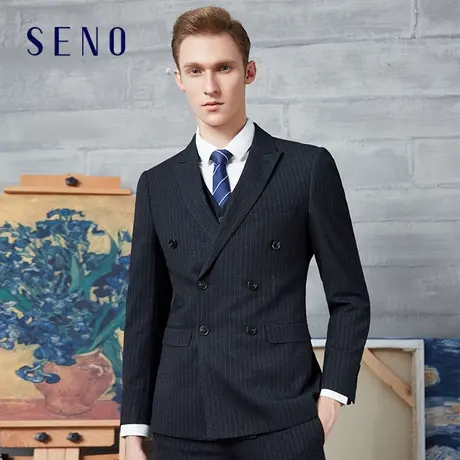 Seno男士商务正装西装单西英伦修身型礼服西装时尚修身西服男商品大图