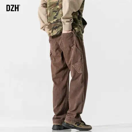 男士直筒休闲裤男款纯棉裤子男秋季牛仔工装长裤2023年新款运动裤商品大图