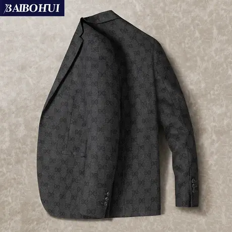 秋冬季西装外套男士单件修身韩版潮流新款帅气商务休闲小西服上衣商品大图