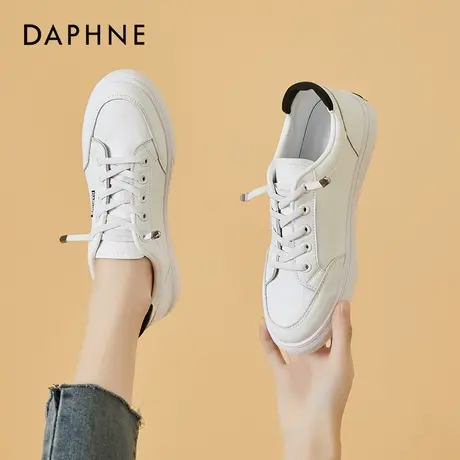 达芙妮女鞋2022年春季新款小白鞋女百搭板鞋女ins潮单鞋平底鞋子商品大图