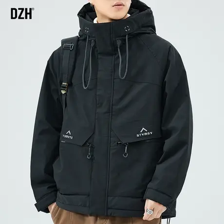 男士连帽工装棉服男潮牌冬季加厚2024新款痞帅高级感男装外套棉袄图片