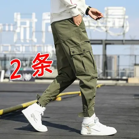 工装裤男夏季薄款耐磨宽松耐磨百搭休闲九分裤劳保裤子男士工作裤商品大图