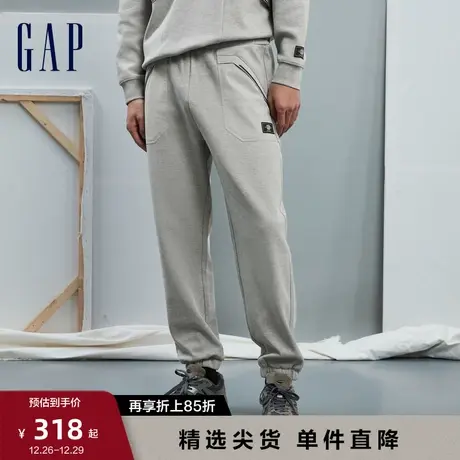 Gap男装冬季新款加绒保暖束脚慢跑裤宽松加厚卫裤运动裤837474商品大图