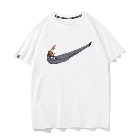 秀洛创意恶搞公牛球星j潮牌设计师款衣服夏季新款圆领短袖T恤男女商品大图