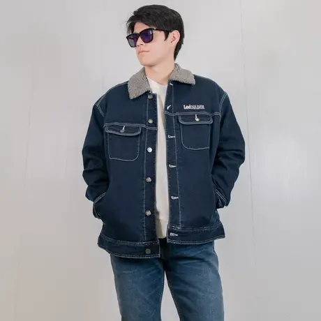 LeeXLINE23秋冬新款男士牛仔外套加厚LMT007208204186A05637图片