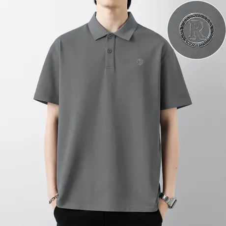 短袖t恤男翻领保罗珠地棉polo衫潮牌夏季冰丝凉感有领上衣服半袖商品大图