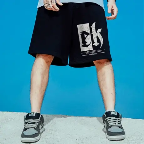 男裤胖子纯棉加肥加大码宽松篮球潮牌运动五分裤短裤夏季薄款中裤图片