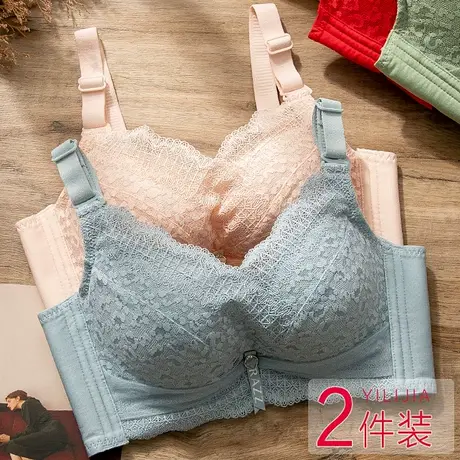 内衣女小胸聚拢上托加厚显大平胸超厚款收副乳胸罩性感无钢圈文胸商品大图