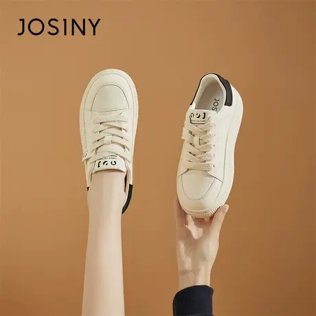 Josiny/卓诗尼时尚板鞋2024新款春季舒适厚底潮流运动轻便乐福鞋商品大图