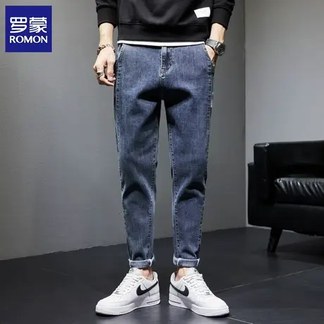 罗蒙新款百搭直筒牛仔裤男棉质微弹男士牛仔裤商品大图