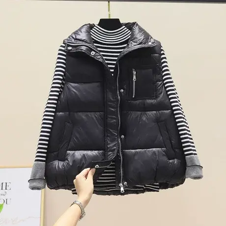 2023新款羽绒棉马甲女加厚秋冬外穿宽松韩版马夹立领棉背心潮坎肩商品大图