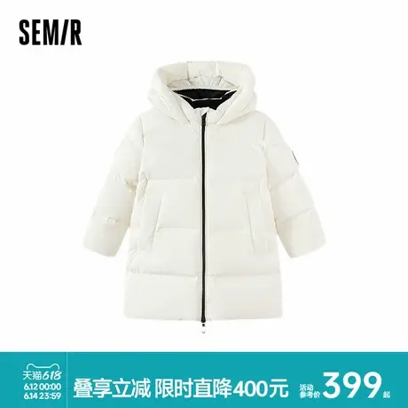 森马儿童羽绒服2025冬装新款中长款三防外套男童女童连帽上衣百搭商品大图