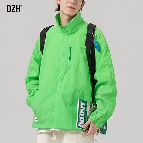 男生夏季冰丝速干薄款外套男潮牌潮流宽松衣服2023新款休闲户外衣商品大图