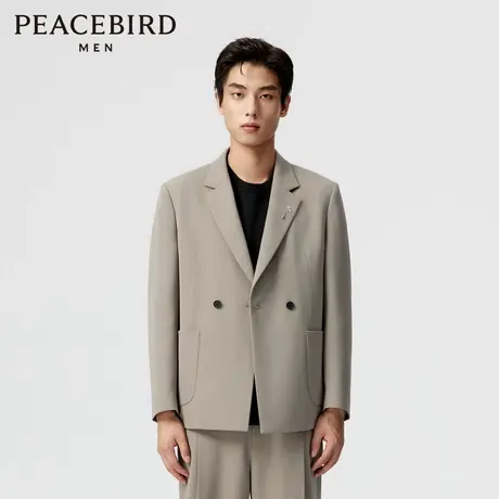 太平鸟男装春新款短款西装外套时尚西服B1BAE1X15图片