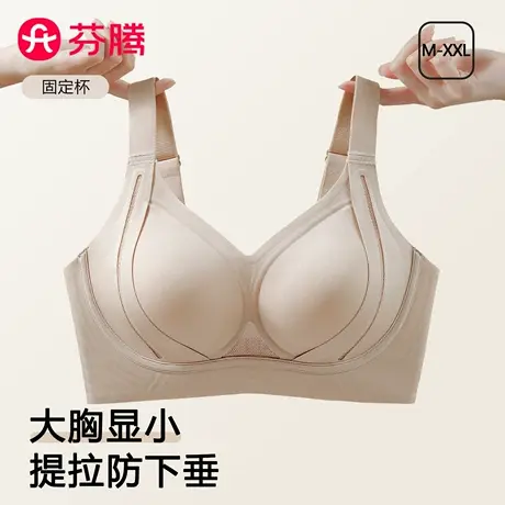 芬腾内衣女大胸显小胸聚拢防下垂收副乳无痕调整型托胸提拉文胸罩商品大图