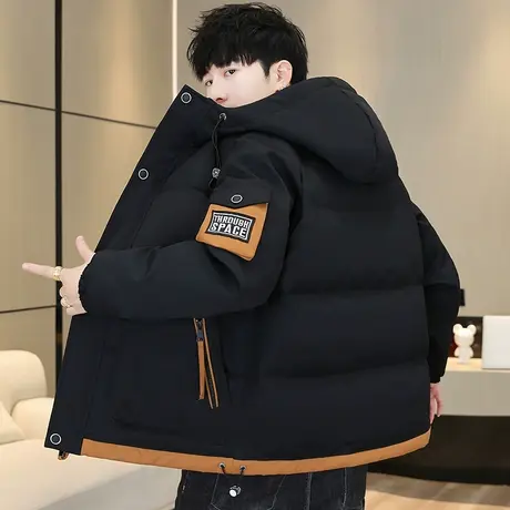 冬装棉衣男青少年连帽冬季加厚初中生大童衣服学生棉服高中生棉袄图片