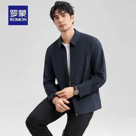 【防晒+10A抗菌】罗蒙男士行政夹克衫2025秋季新款轻薄透气外套男商品大图