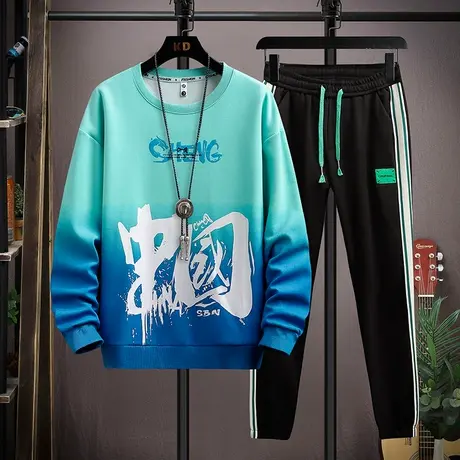 春秋季长袖t恤男孩12-15岁初高中学生13帅气卫衣14大童男装一套装商品大图