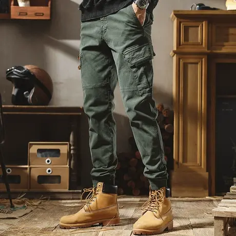 冬季束脚卫裤工装潮流2022年新款宽松休闲裤男运动百搭哈伦长裤男图片