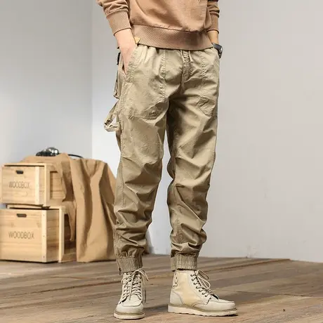 夏季休闲工装裤纯色裤子男款男士夏季薄款长裤潮流裤子夏季男裤商品大图