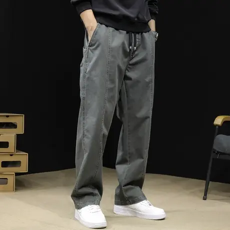 美式工装裤男秋冬2023新款潮牌直筒宽松休闲男裤大码秋款阔腿裤子商品大图