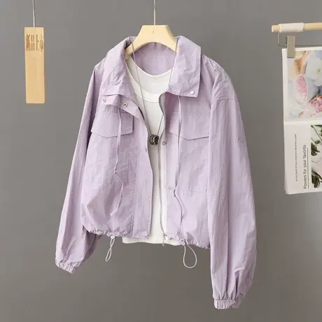 早春新款棒球服外套女春秋季短款小个子宽松休闲运动防晒衣夹克潮图片