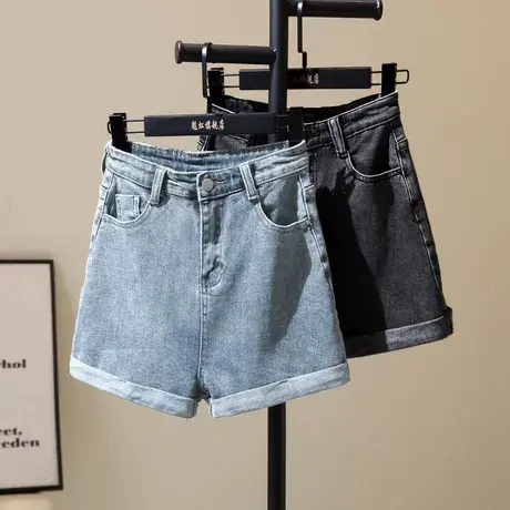 高腰牛仔短裤女超高腰显瘦秋冬宽松2023年春款女装早春新款潮外穿商品大图