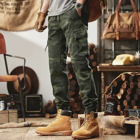 Modi Nick/摩帝尼克男士修身潮流复古百搭休闲裤潮牌男士迷彩裤商品大图