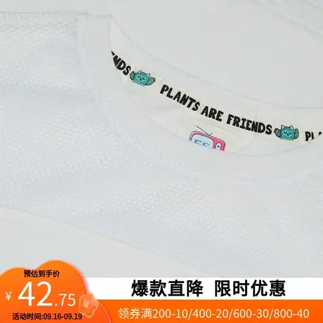 艾格夏季女士t恤上衣短袖修身短款白色Z398商品大图