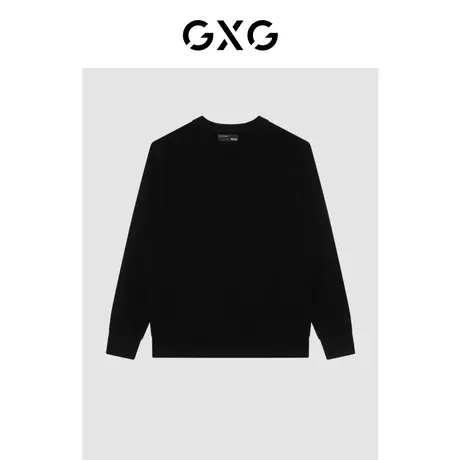 GXG男装 冬季时尚休闲百搭穿搭帅气潮黑色青年毛衫GC120002L图片