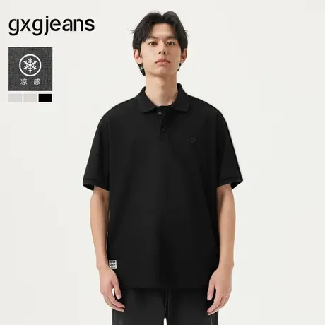 【凉感】gxg.jeans男装 多色小标刺绣简约休闲短袖polo衫25夏新品图片