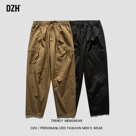 男士美式工装裤男秋季宽松直筒纯棉裤子休闲百搭伐木裤机能冲锋裤商品大图