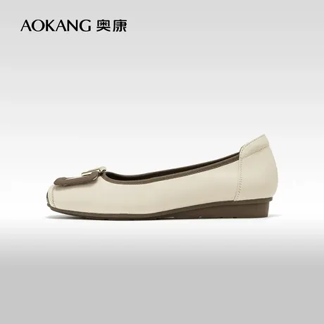 【轻盈之歌】奥康女鞋2024春秋季新款法式复古粗跟单鞋玛丽珍皮鞋图片