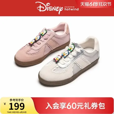 【迪士尼系列】热风芭蕾德训鞋女款2025年春季新款蕾丝休闲板鞋子商品大图