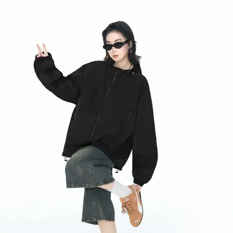 2025夏款新品男女同款连帽防晒服宽松透气户外时尚百搭防晒衣外套图片