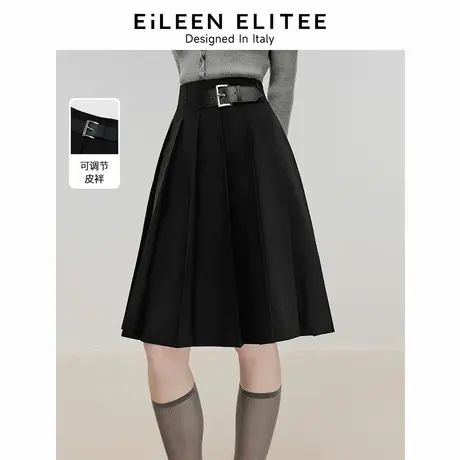 朗姿欧洲EiLEEN ELITEE法式高级感a字显瘦通勤半身裙2024冬季新款图片