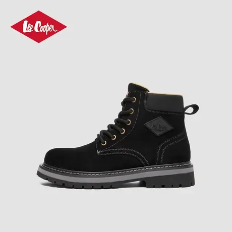 Lee Cooper2025春季新款马丁靴男织面时尚男靴英伦风质感增高短靴图片