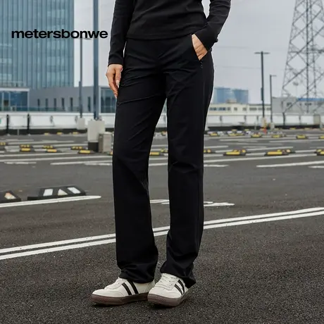 美特斯邦威休闲裤女士2025秋季新款户外舒适小脚裤舒适柔软长裤女商品大图