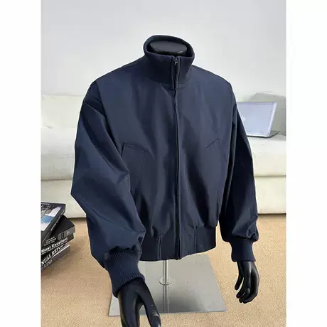 复古飞行夹克外套男款秋季潮牌痞帅cleanfit廓形短款高街棒球服商品大图