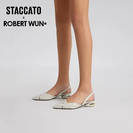 博主推荐【STACCATOxROBERTWUN】新款铠甲花朵凉鞋9ER60CH3E商品大图