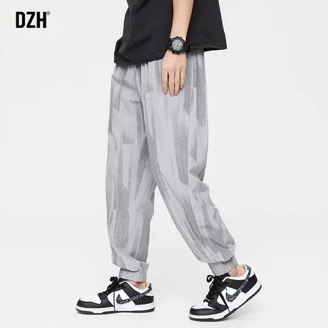 男士休闲束脚裤子男款秋季宽松大码运动裤2023新款休闲裤男小脚裤商品大图