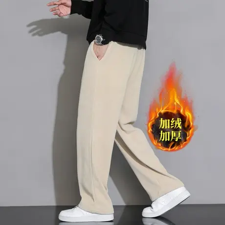 休闲裤男士春秋季宽松百搭运动直筒裤男生新款港风潮牌冬装长裤子商品大图